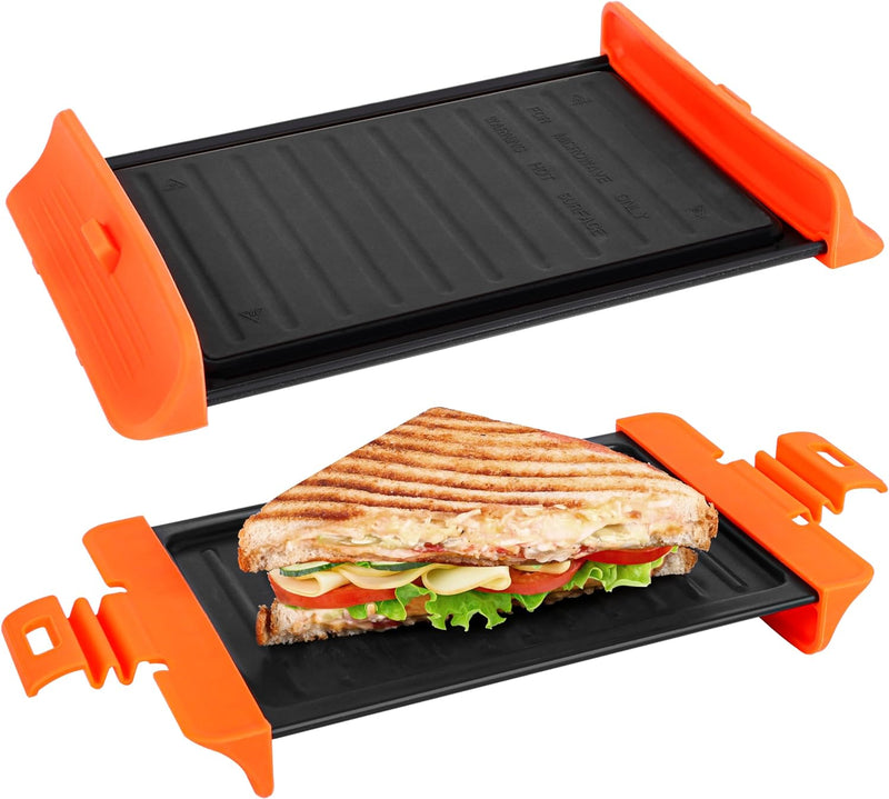 Belle Vous Sandwich Maker für die Mikrowelle - Antihaft Oberfläche - Für Toast Grill Käse Panini - Z