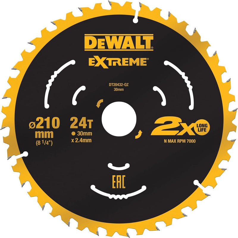 DEWALT DT20432-QZ Kreissägeblatt 210 x 30 x 2.4mm Zähneanzahl: 24 1St.