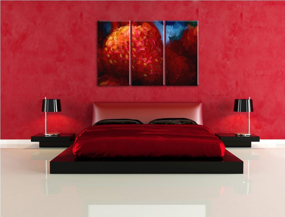 reife Erdbeeren Spezial 3-Teiler Leinwandbild 120x80 Bild auf Leinwand, XXL riesige Bilder fertig ge