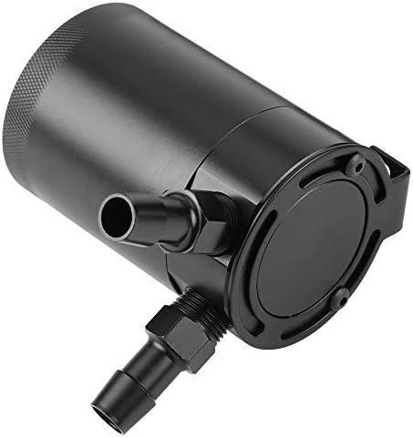 EVGATSAUTO Universal Baffled 2-Port Compact Baffled Oil Catch Tank Ölfangdose Compact Baffled Oil Ca