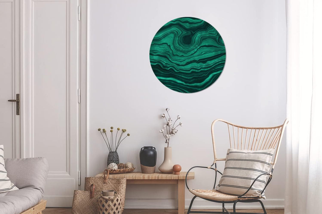 MuchoWow Wandbild Rund Wanddeko Deko Wohnzimmer Bilder 60x60 cm Achat - Edelsteine - Geode, 60x60 cm