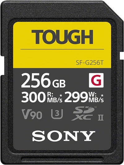 Sony 256GB SF-G Series Tough Memory Card, Schwarz 256 GB, 256 GB
