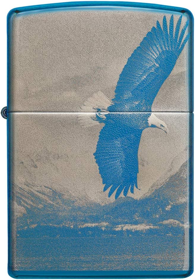 ZIPPO – Sturmfeuerzeug, Flying Eagle, 360° Photo Image, High Polish Blue, nachfüllbar, in hochwertig