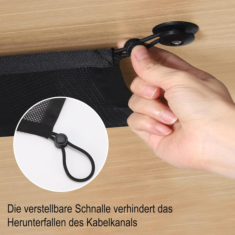 Schreibtisch Netz für Kabel - Kabelnetz Schreibtisch für Kabelmanagement - Flexible Kabelkanal - PC