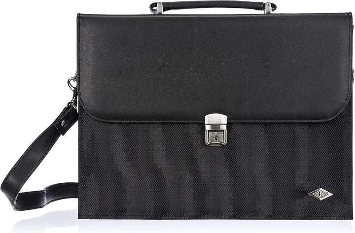 Wedo 585201 Aktentasche Elegance (mit Schultergurt abschliessbares Metallschloss) schwarz