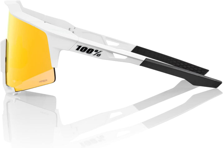 100% GAFAS Speedraft - Soft Tact Off White - Hiper Red Multilayer Mirror Linse