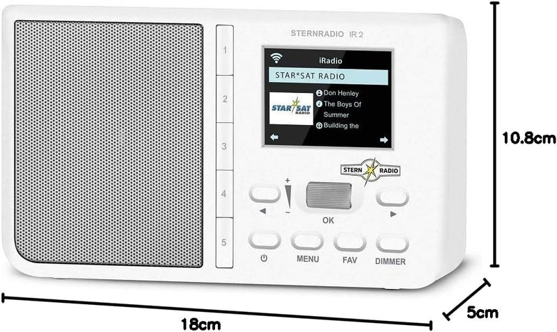 TechniSat STERNRADIO IR 2 - kompaktes Internetradio (WLAN, wechselbarer Akku, Farbdisplay, änderbare