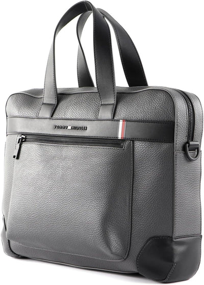 TOMMY HILFIGER TH Central Computer Bag Asphalt Grey