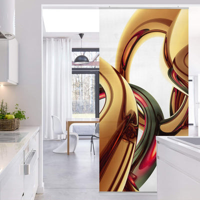 Bilderwelten Raumteiler Stunning Gold Style 250x120cm inkl. transparenter Halterung, inkl. transpare