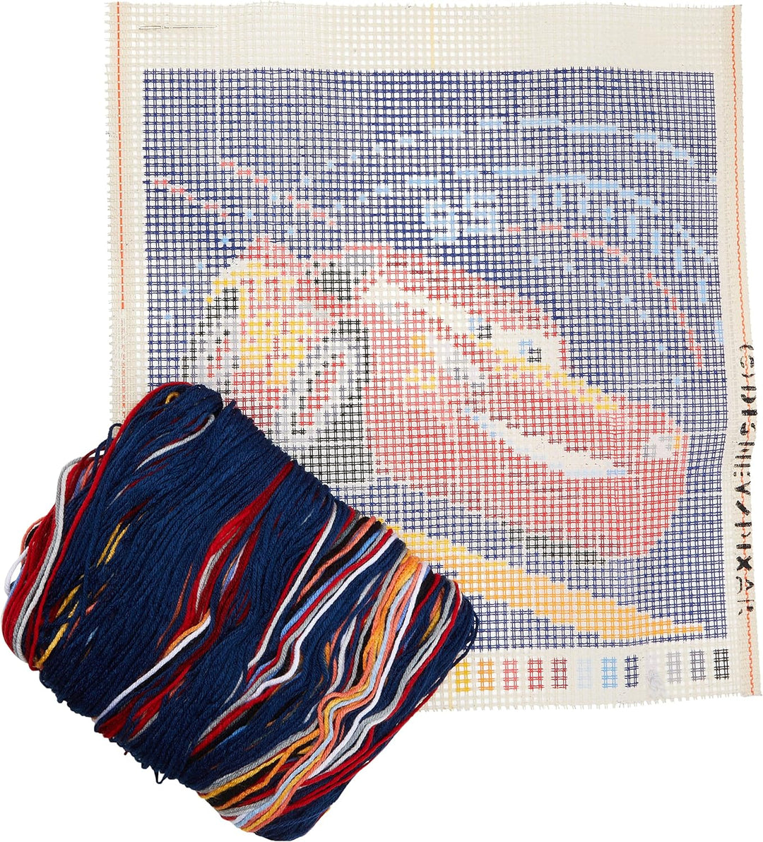 Vervaco WD Kreuzstichkissen Lightning McQueen Kreuzstickpackung vorgedruckt, Stramin, weiss, 40 x 40