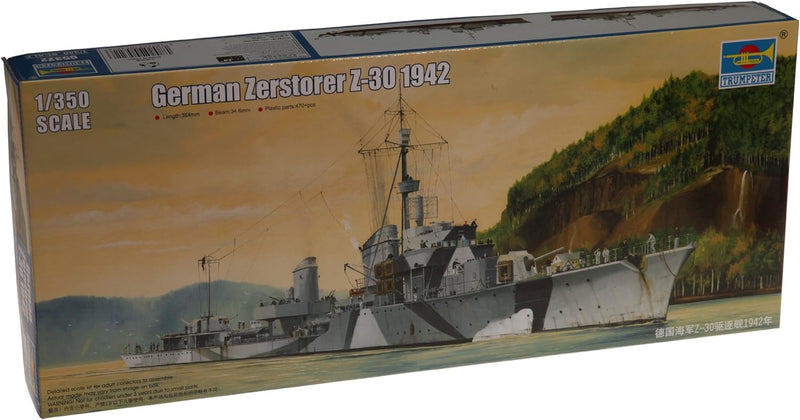 Trumpeter 05322 Modellbausatz German Zerstörer Z-30, 1942, Sortiert