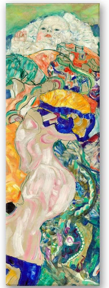 Feeby Deco Panel Kind Jugendstil Bild Kunstdruck modern Bunt Klimt mehrfarbig 30x90 cm M12827 30x90