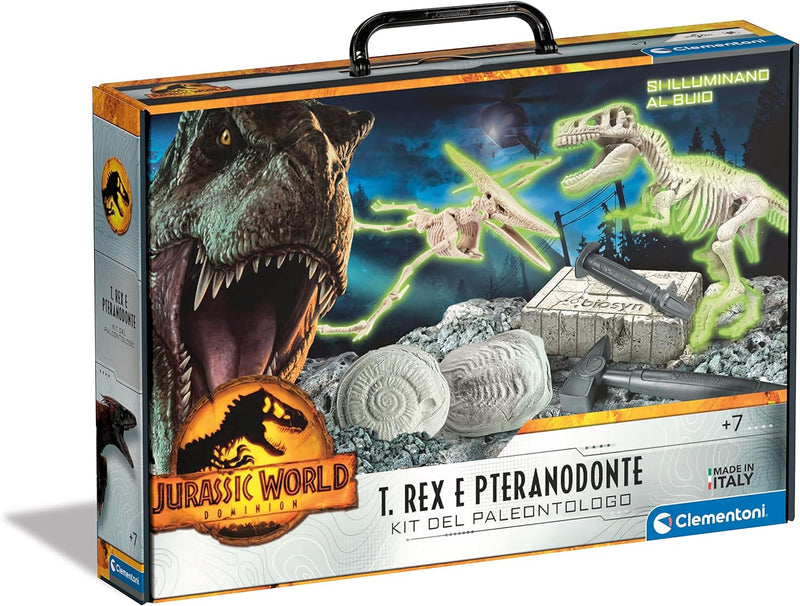 Clementoni Jurassic World 3 Dominion-T-Rex und Pteranodonti-Dinosaurier, Set zum Entwirren und Zusam