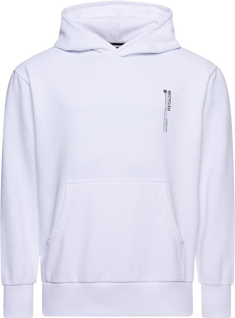 Superdry Herren Recycled Micro Side Hoodie Weiss M/L