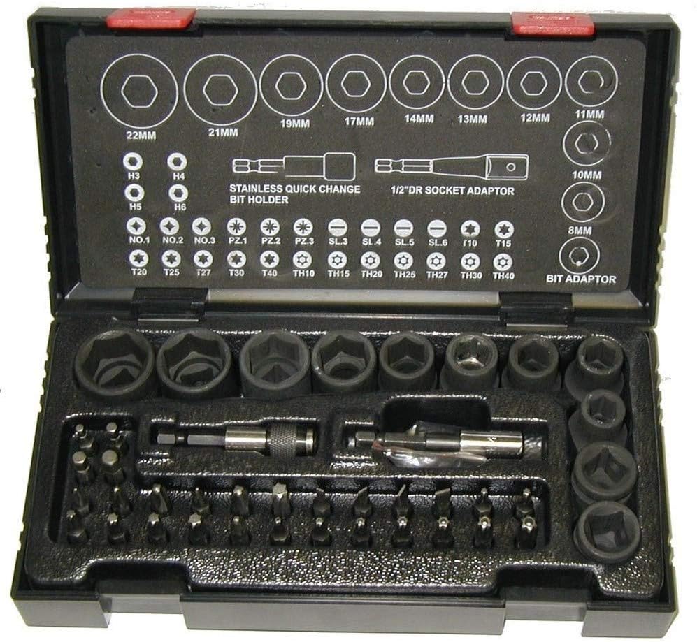 Hitachi 752500 Schraubendreher-/Stecknuss- und Bit-Set, 41-teilig, Multi