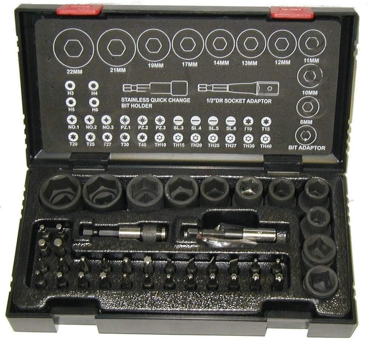 Hitachi 752500 Schraubendreher-/Stecknuss- und Bit-Set, 41-teilig, Multi