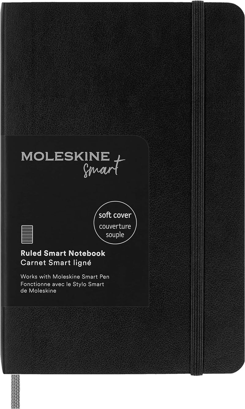 Moleskine Smart Writing Set, Smart Notebook mit Smart Pen, 13x21 cm, Schwarz + Smart Notebook, Smart