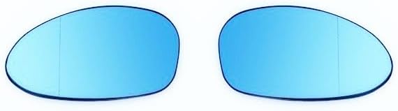 Spiegelgläser Links+Rechts Asphärisch Blau Set