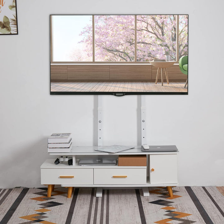 unho TV Ständer Universal Fernsehständer Höhenverstellbar, TV Standfuss für 32” to 65” Flach LED LCD