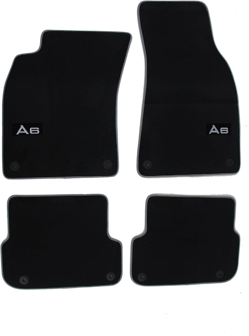 Audi 4F1061270PAMNO Textilfussmatten Premium Hinten, Schwarz, 2 Stück