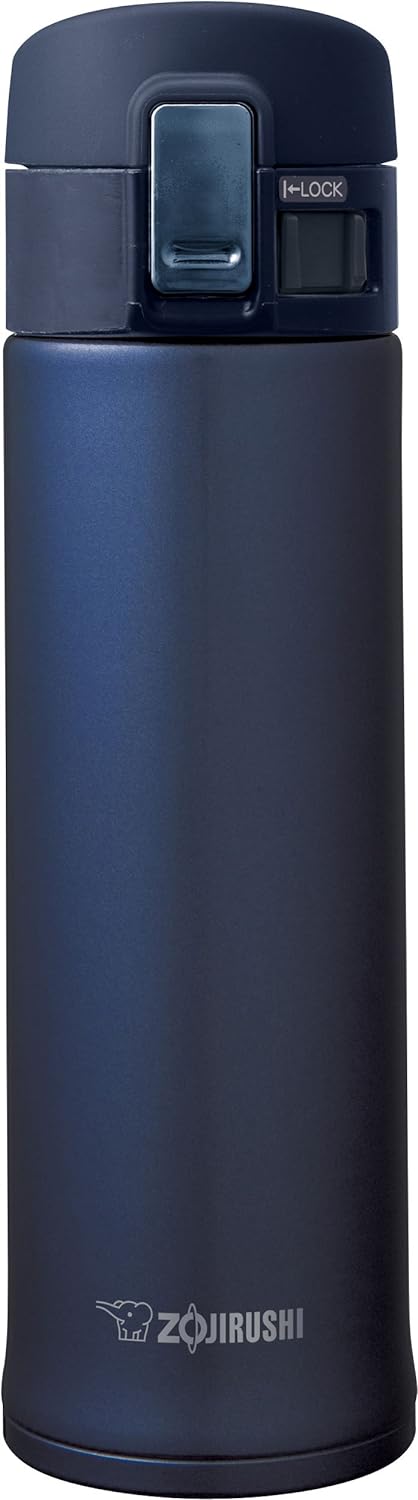 KitchenCraft - Zojirushi Reisebecher/Thermosbecher aus Edelstahl - 480 ml - Smokey Blue 6.7 x 6.7 x