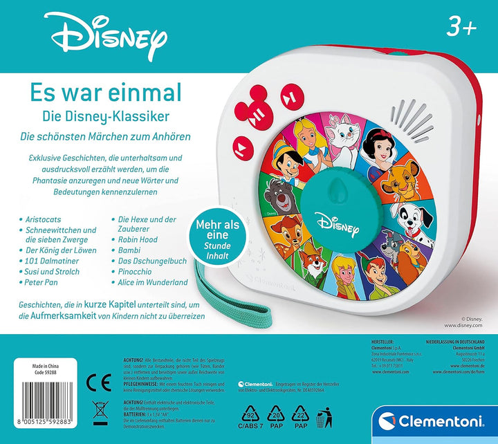 Clementoni 59288 Disney Baby – Es war einmal Disneys Märchenerzähler, Hörspielbox mit Märchen, lusti