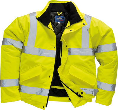 Portwest Herren Hi-vis Bomber Jacke (1er Pack) XXL Gelb, XXL Gelb