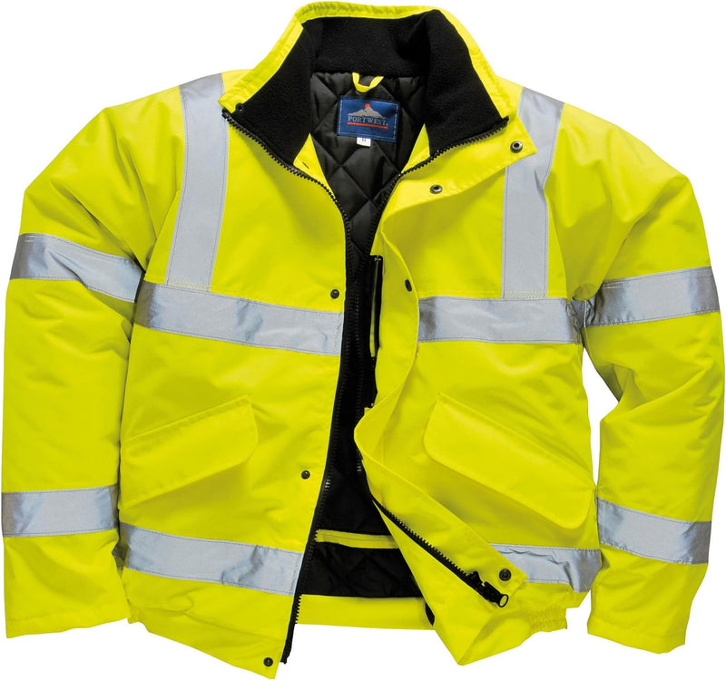 Portwest Herren Hi-vis Bomber Jacke (1er Pack) M Gelb, M Gelb