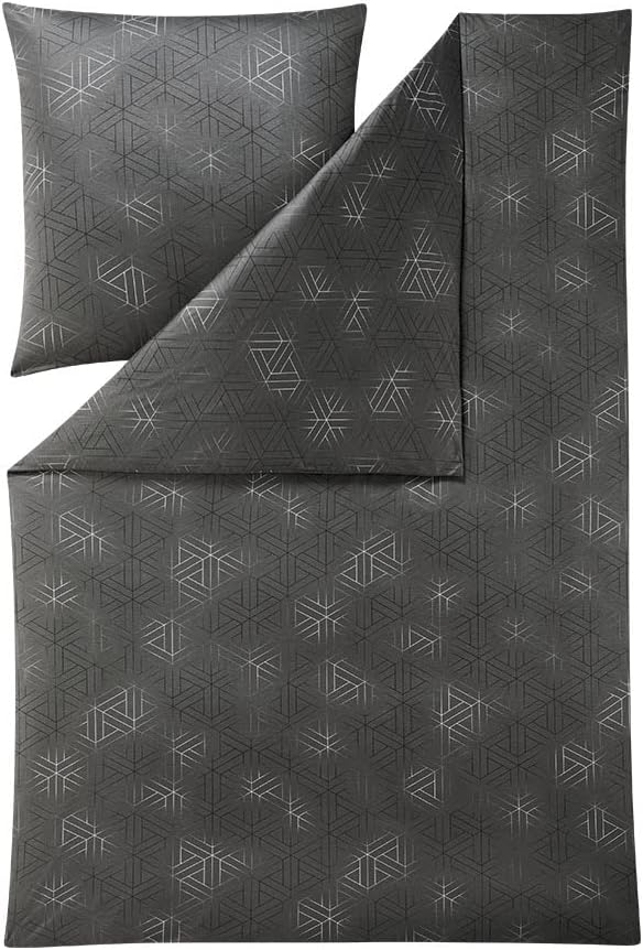 ESTELLA Bettwäsche Pippa anthrazit Mako Interlock Jersey (1 x 80x80 + 1 x 135x200 cm) Multicolor 1 x
