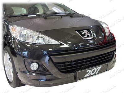 AB-00847 CARBON OPTIK Auto Bra kompatibel mit Peugeot 207 Bj. 2007-2015 Haubenbra Steinschlagschutz