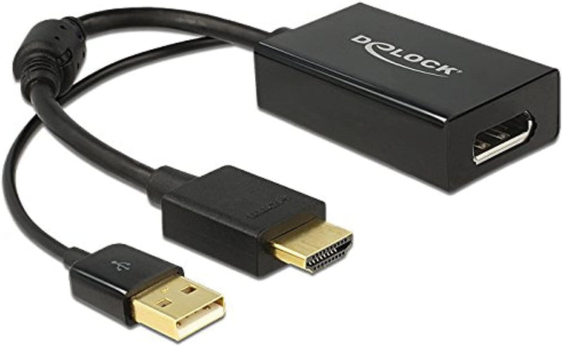 DELOCK Adapterkabel HDMI-A Stecker > Displayport 1.2 Buchse schwarz