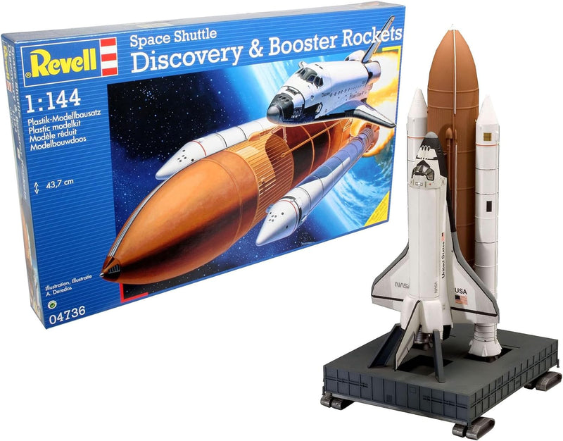 Revell Modellbausatz Space Shuttle Discovery & Booster Rockets I Modellbausatz Weltall Rakete für Ju