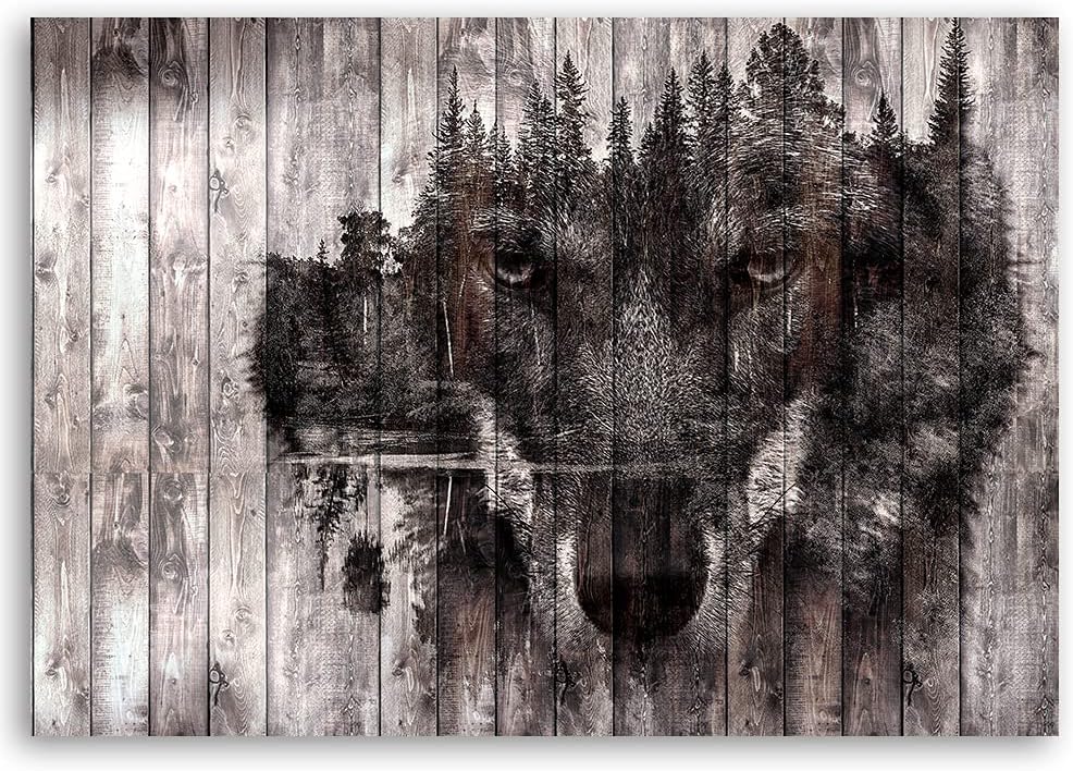 Feeby Bild auf Vlies Leinwand Tierische Natur 90x60 cm Kunstdruck Modern Wandbilder Deko Flur Wohnzi