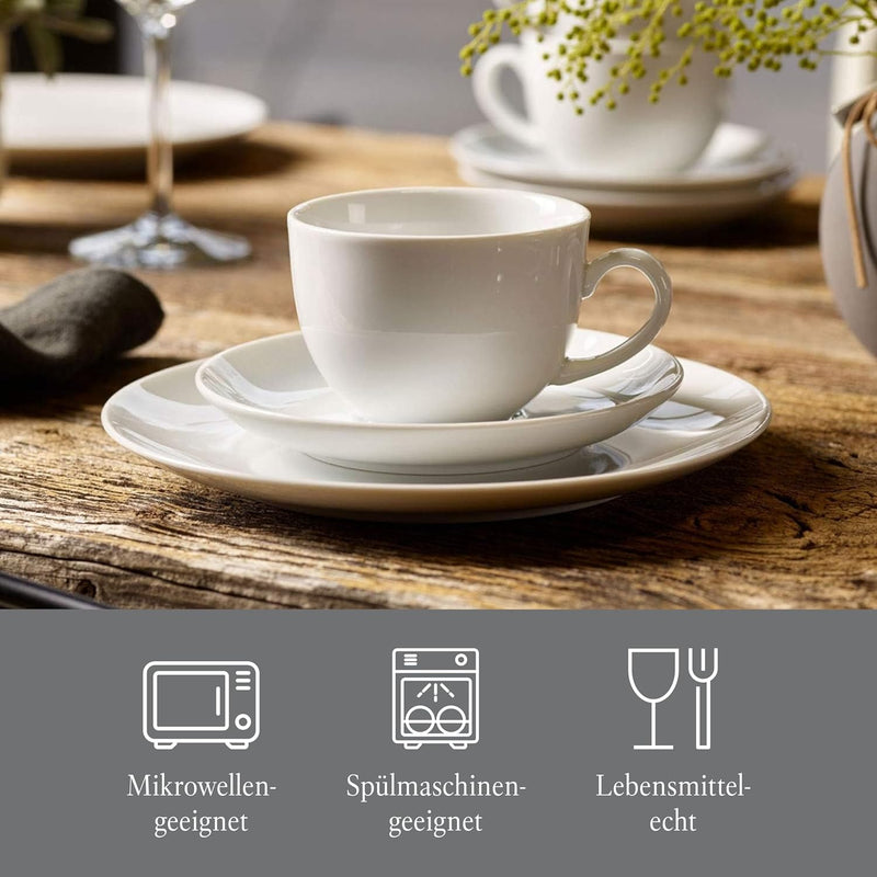 vivo by Villeroy & Boch – New Fresh Basic Kaffee-Set, 18 teilig, für bis zu 6 Personen, Hartporzella