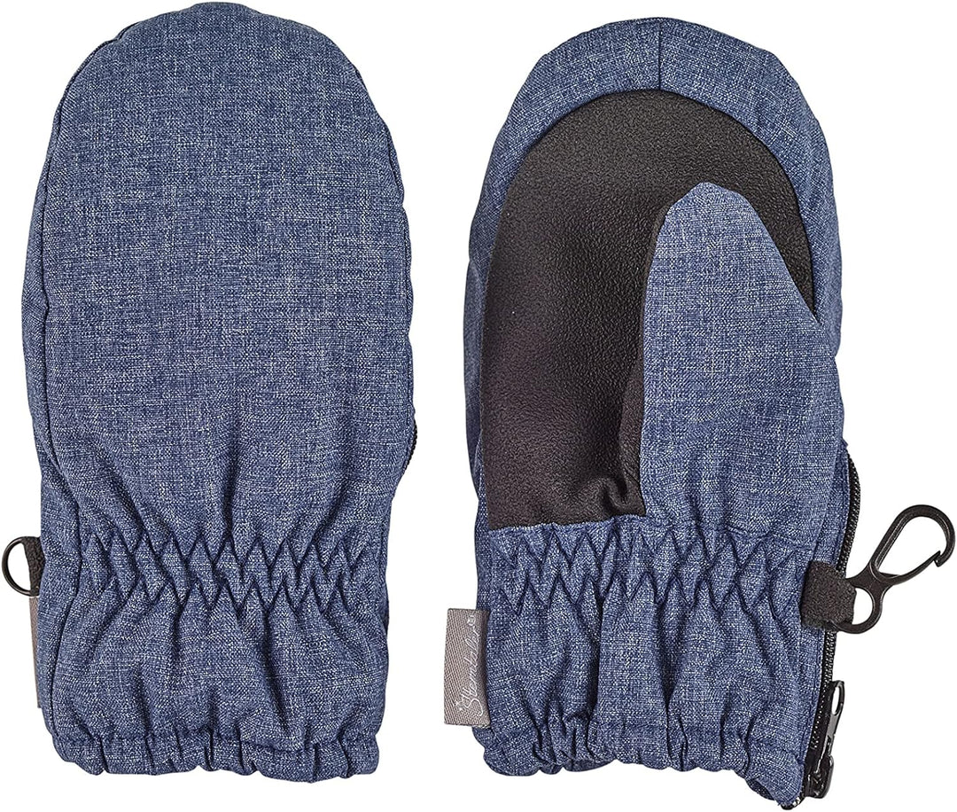 Sterntaler Unisex Kinder Melange mit Daumen und Seitlichem Reissverschluss Fäustlinge 1 Tintenbl. Me