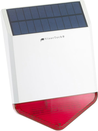 VisorTech GSM Alarmanlage: Autarke Solar-Funk-Alarmanlage mit Sirene und Licht-Warnsignal, 110 dB (A