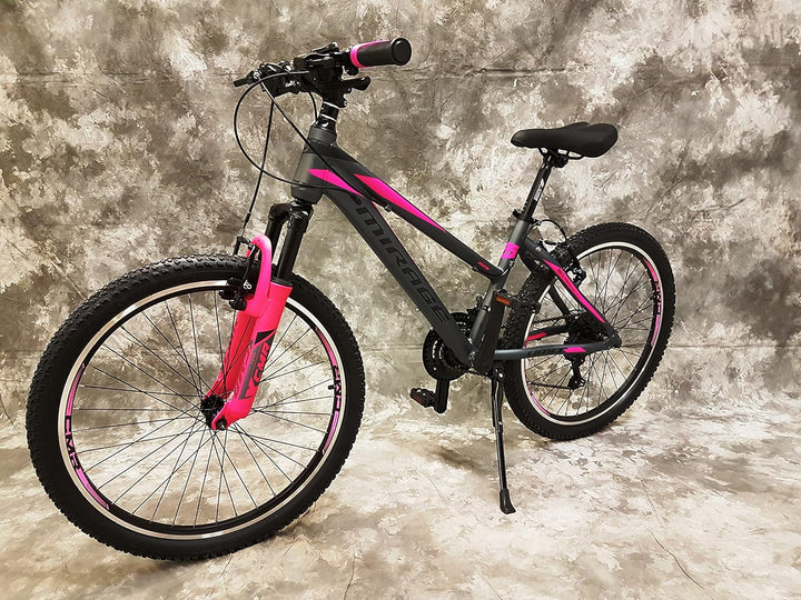 26 Zoll ALU Damen MTB Gefedert mit 21-Gang Kettenschaltung Shimano Daumenklick Schaltung NEU 2666-AN