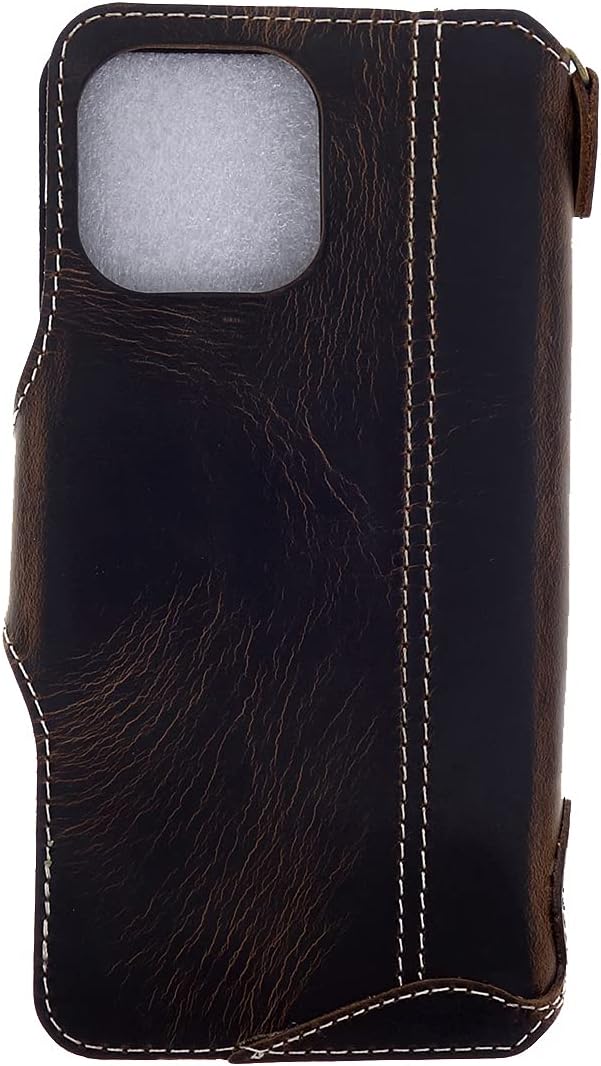 Yogurt Lederhülle für iPhone 13 Pro, Hülle Ledertasche Echtleder Case Handyhülle für iPhone 13 Pro,