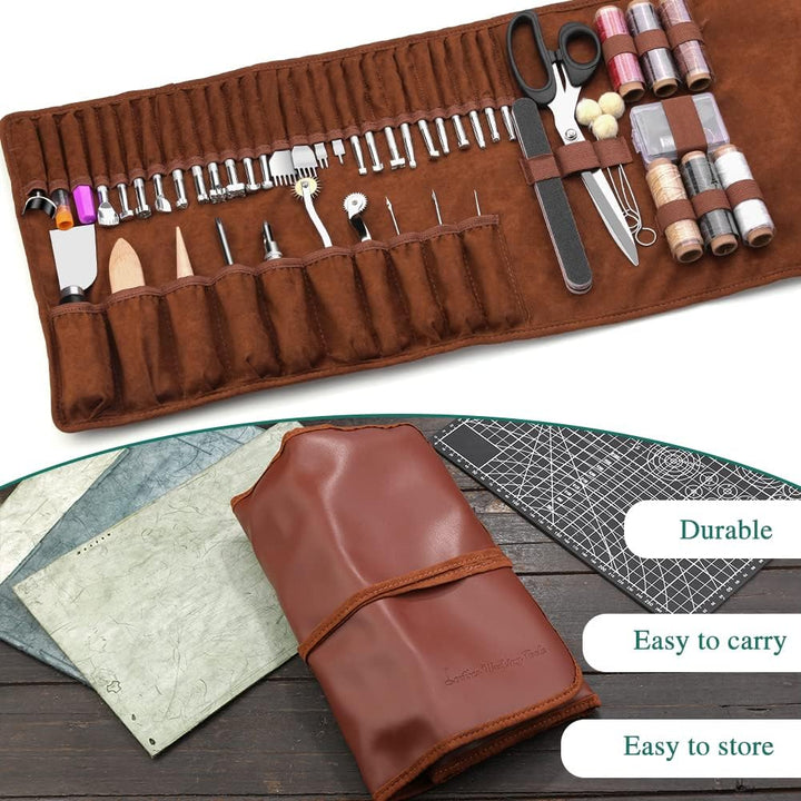 Wamkon Werkzeuge für die Verarbeitung der Leder, Näh-Set aus Leder, Werkzeuge für die Herstellung de