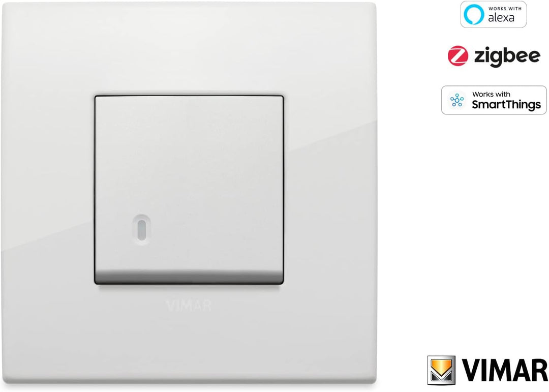 VIMAR 0K19592.01 Arké Smart 2-Wege-Schalter funktioniert mit Alexa, Kit Plug & Play für Gerät im Zig