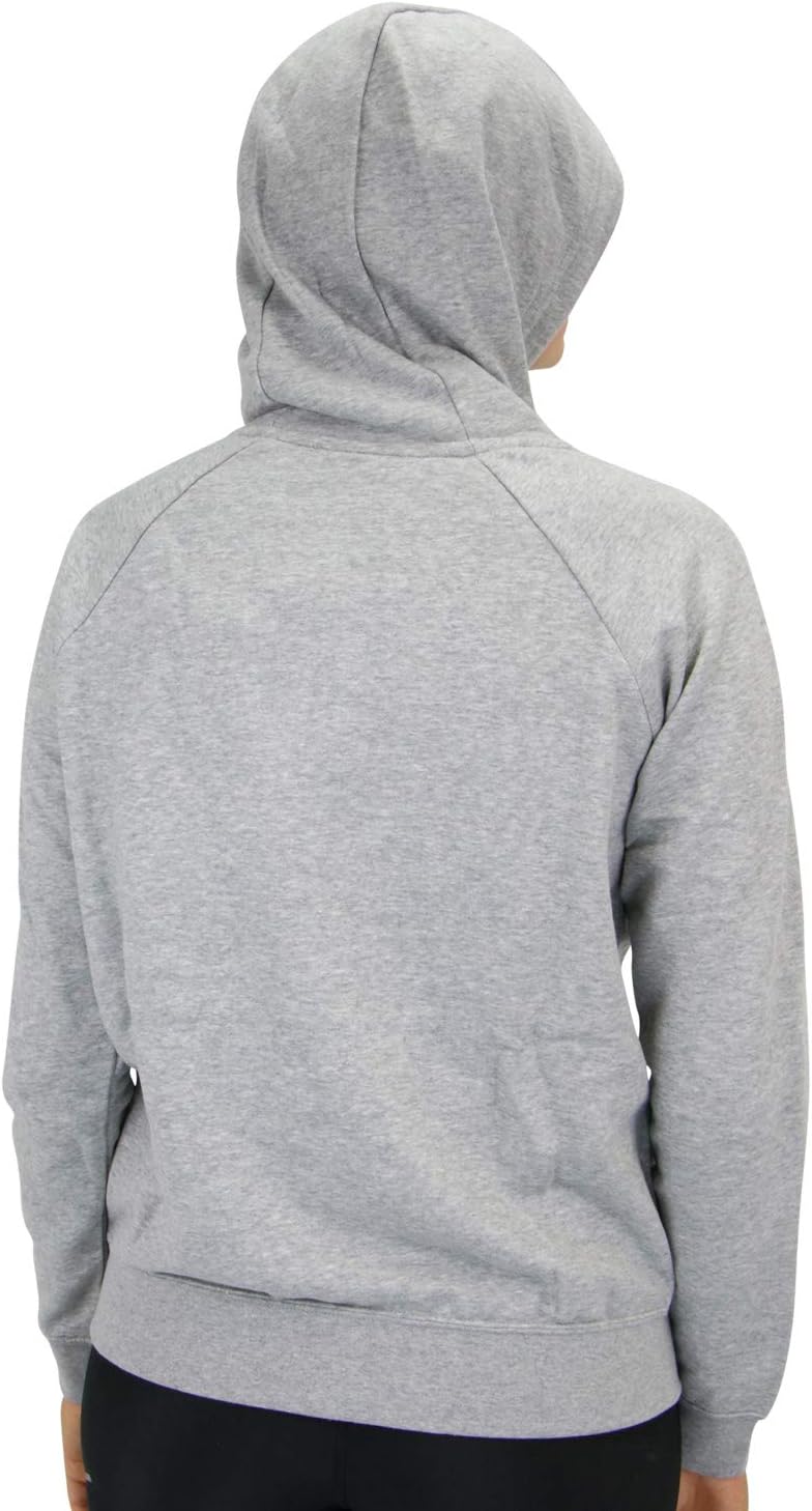 Nike Damen Sweatshirt W Nsw Essntl Hoodie Fz Flc 164-188 Dk Grey Heather/(White), 164-188 Dk Grey He