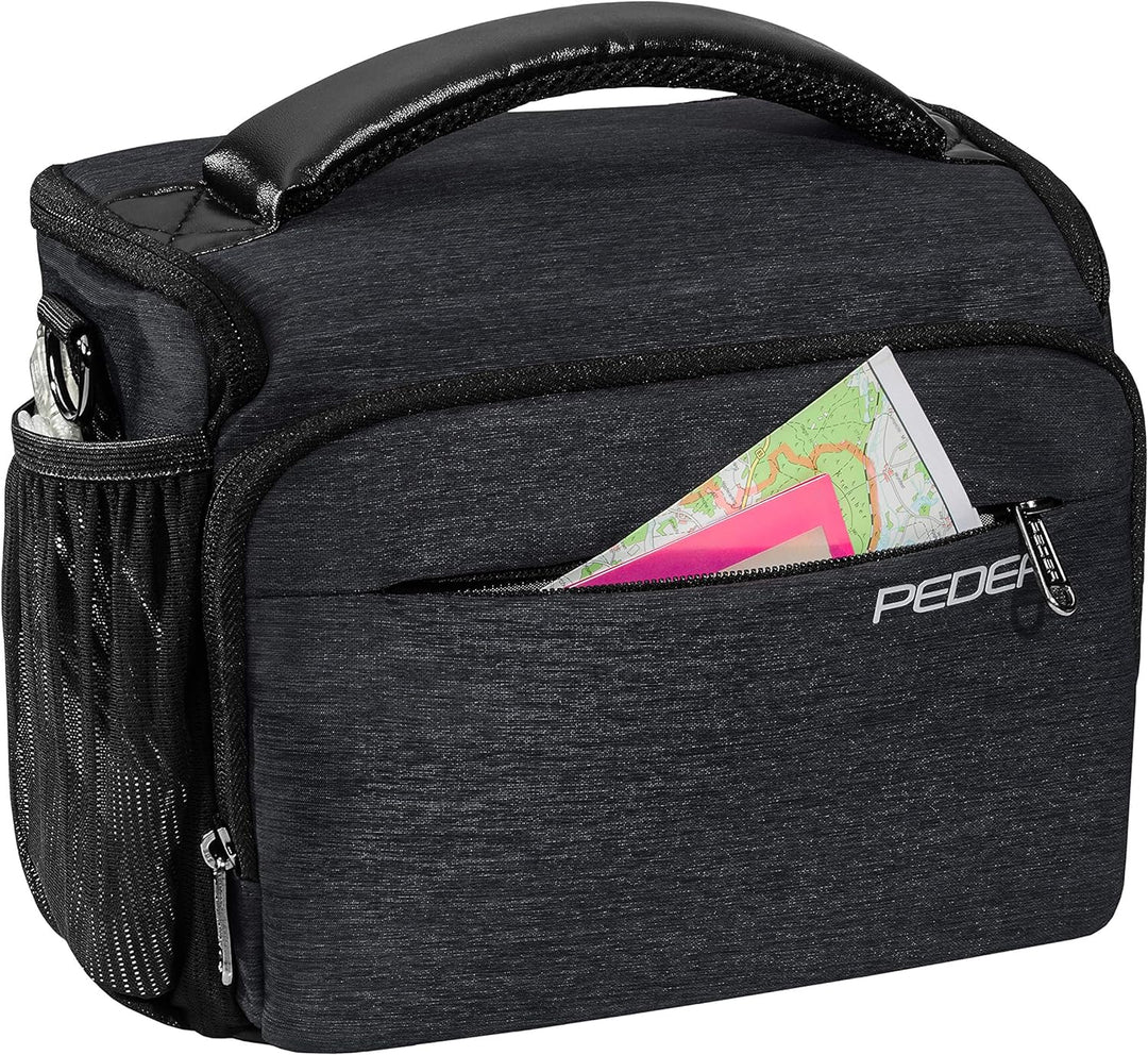 PEDEA DSLR-Kameratasche "Noble" mit Displayschutzfolie für Panasonic Lumix DMC-G2 / Pentax K-S2 / Ri