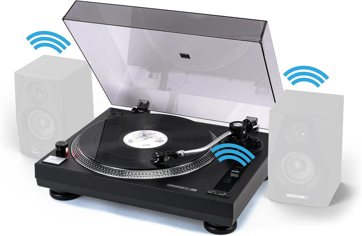 Reloop RT-1 BT Plattenspieler mit Riemenantrieb für DJ- und HiFi-Anwendungen, Bluetooth-Ausgang zur