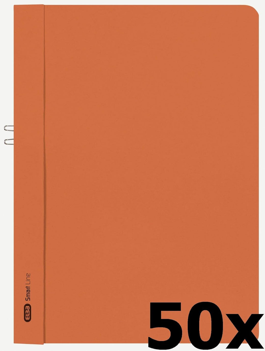 Elba Klemmhefter A4, Smart Line, ohne Vorderdeckel, Karton, orange, 50 Stück orange Klemmhandmappe,