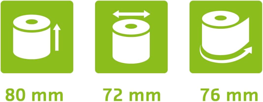 Exacompta 43818E 30er Pack Thermopapierrollen 1-lagig Breite: 80mm, Länge: 76m, Durchmesser Kern: 12