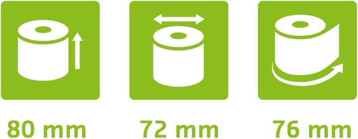 Exacompta 43818E 30er Pack Thermopapierrollen 1-lagig Breite: 80mm, Länge: 76m, Durchmesser Kern: 12