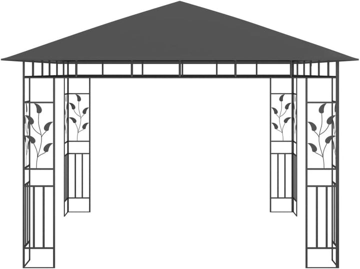 Tidyard Patio-Pavillon im Freien, Pergola-Pavillon aus Stahl mit weichem Verdeck und Moskitonetz, fü