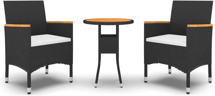 Tidyard 3-TLG. Balkonmöbel, Garten Essgruppe, Bistro Set, Tisch und 2 Stühle, Balkonset für Balkon G