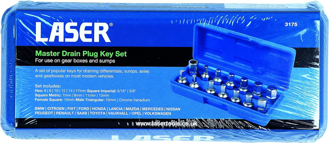 Laser 3175 3175 Schlüsselset Hauptablassschraube – 12 stück