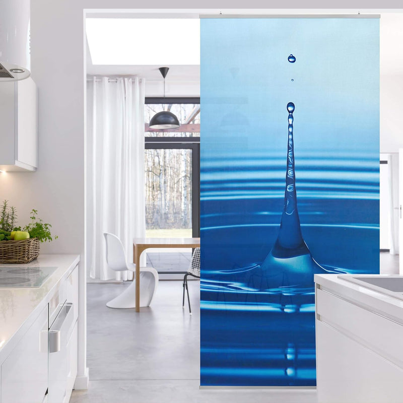 Bilderwelten Raumteiler Drop with Waves 250x120cm inkl. transparenter Halterung, inkl. transparenter